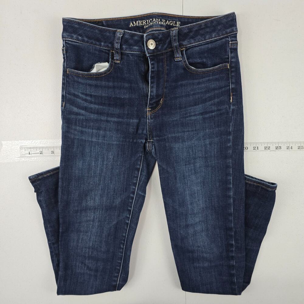 American Eagle super super stretch x jeans hi rise jegging 4 reg 5036